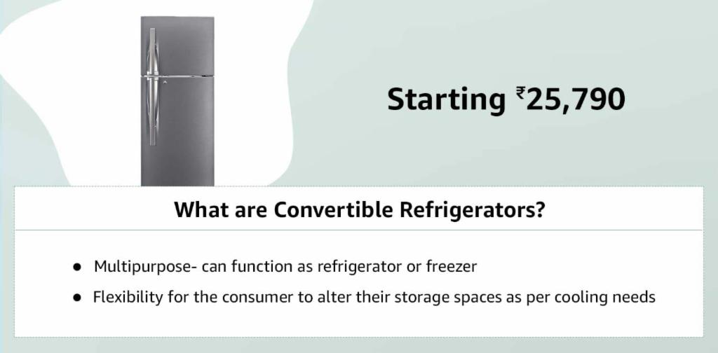 Convertible Refrigerators - Rs 25,790