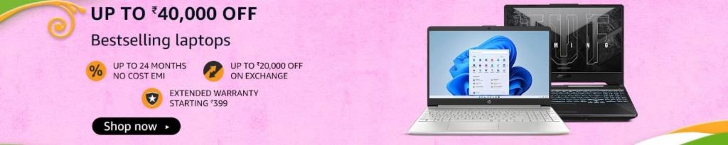 Up to Rs.40,000 off on Laptops