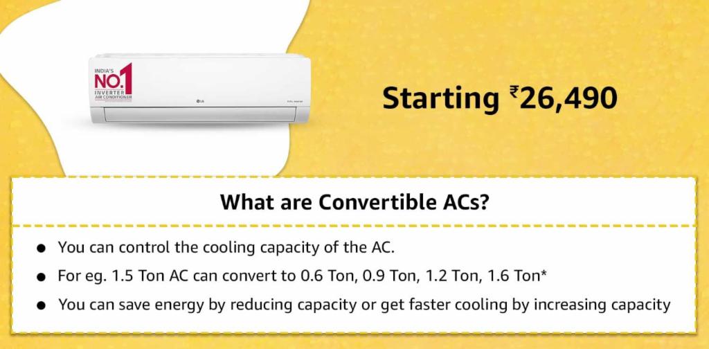 Convertible ACs - Starting Rs 26,490